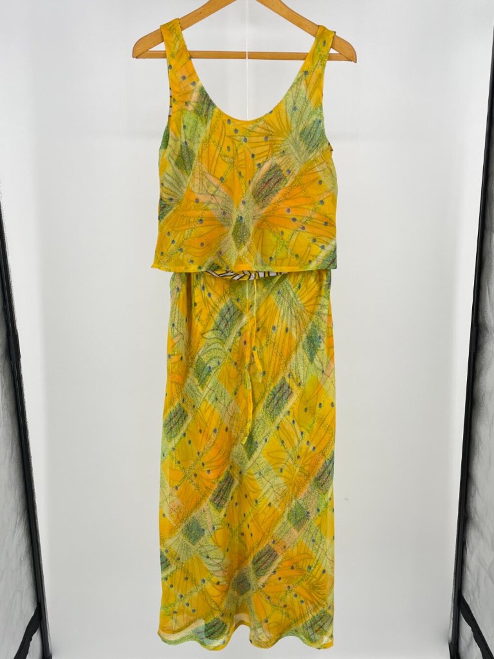Sacred Threads Reversible 2-Piece Set Yellow Tropical Boho Skirt M/L - Picture 3 of 11